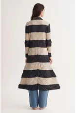 Wild Cosmos Betsy Stripe Coat Black mix