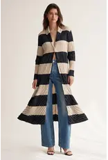 Wild Cosmos Betsy Stripe Coat Black mix