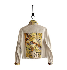 Elevazione Prada on White Denim Jacket M 2576