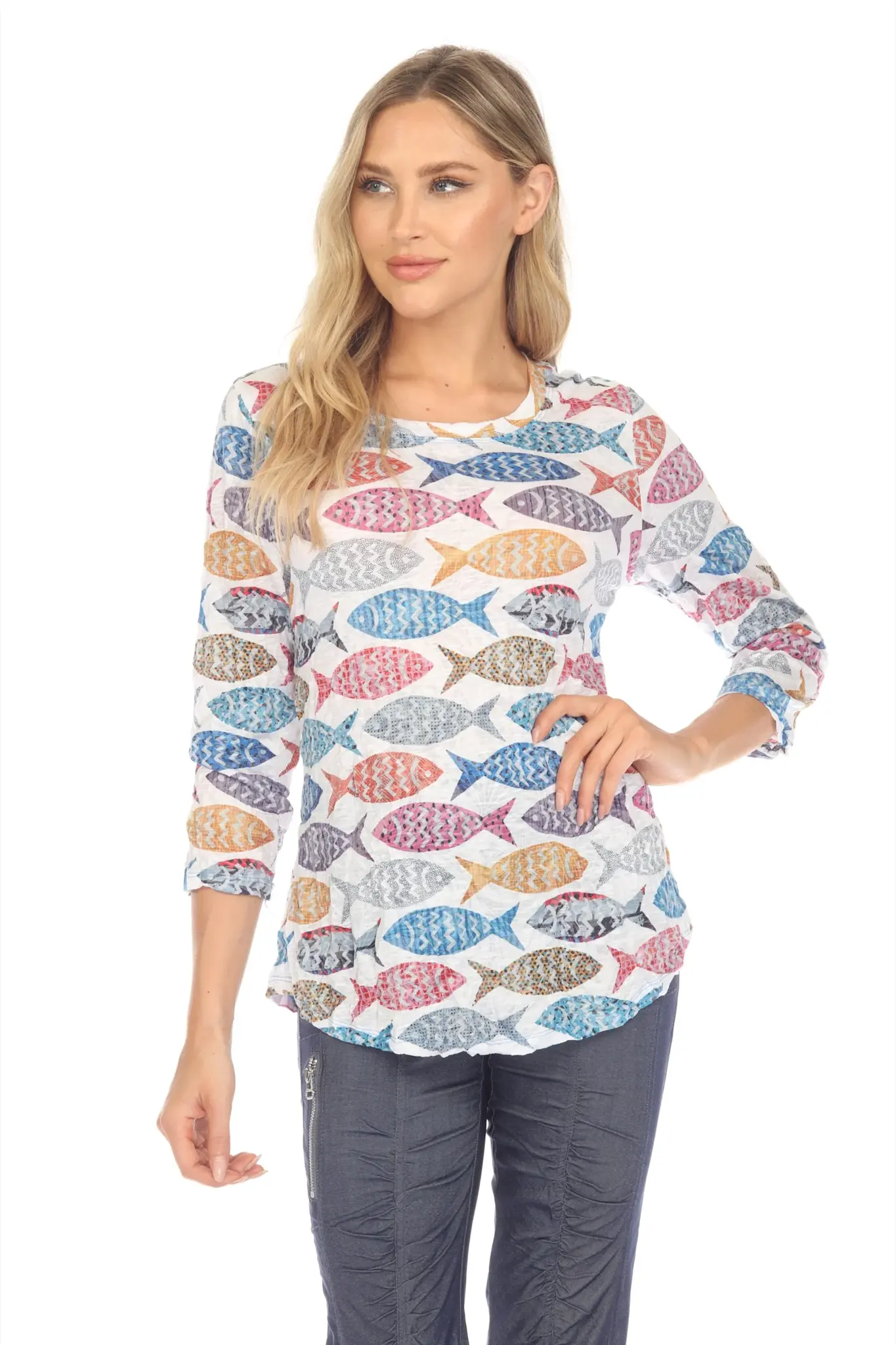 Carine Round Neck Top