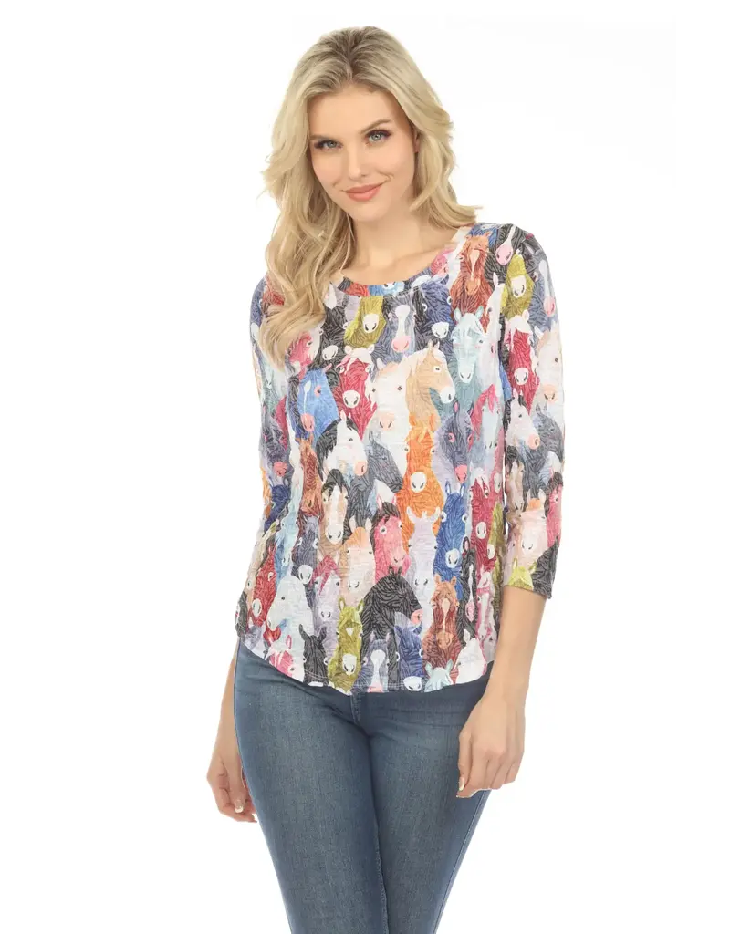 Carine Round Neck Top
