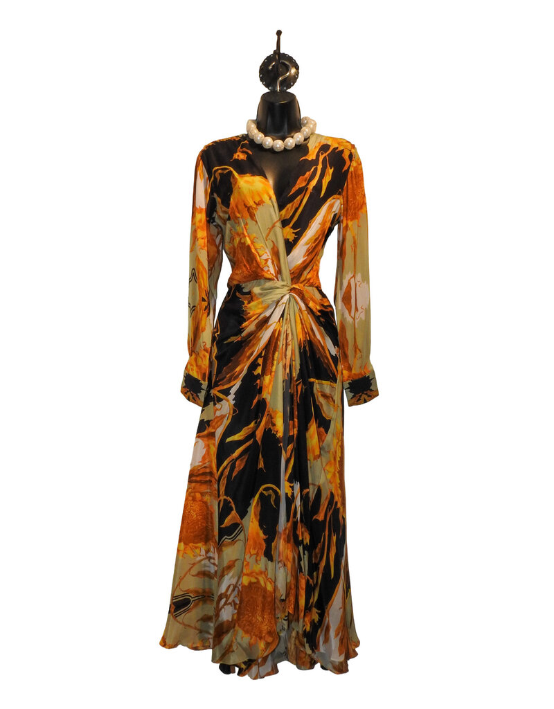 Falguni Shane Peacock Sunflower Dress