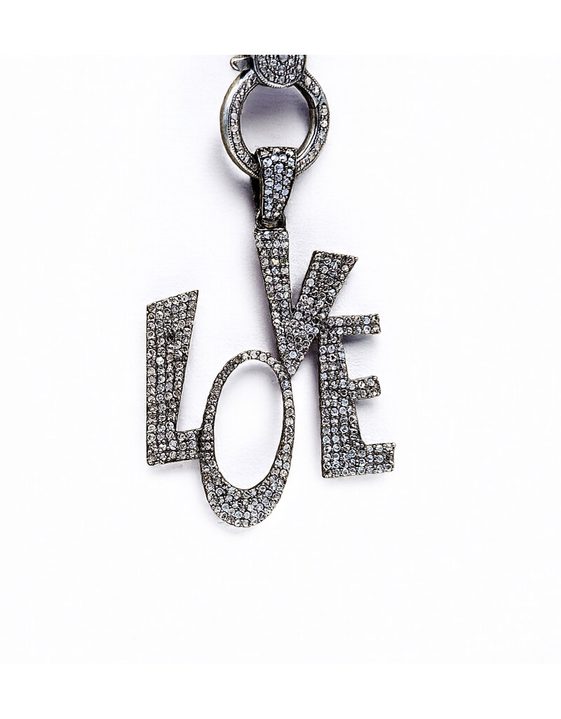 Gildas Gewels GG-N104 LOVE Diam Necklace w/ Pyrite and Turq Necklace