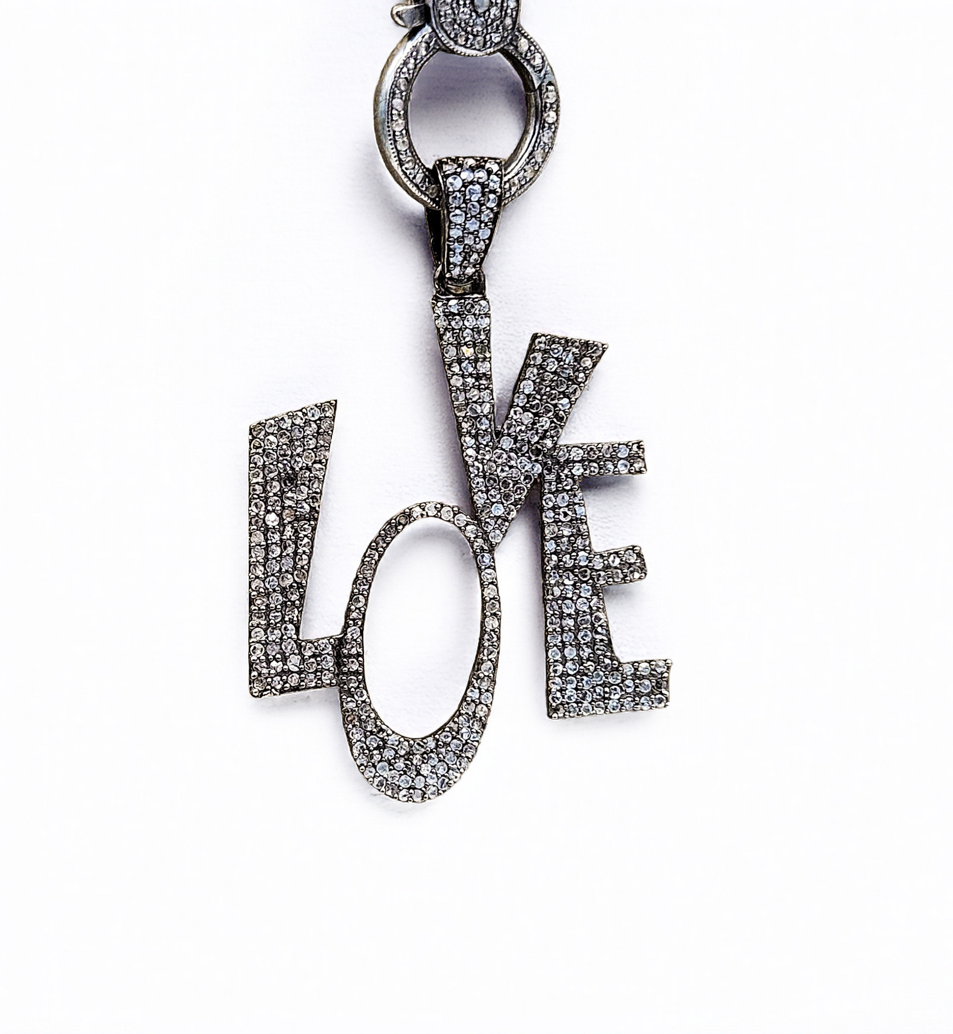 Gildas Gewels GG-N104 LOVE Diam Necklace w/ Pyrite and Turq Necklace
