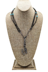 Gildas Gewels GG-N104 LOVE Diam Necklace w/ Pyrite and Turq Necklace