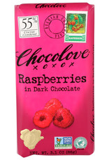 CHOCOLOVE® CHOCOLOVE RASPBERRIES IN DARK CHOCOLATE , 3.1 OZ.