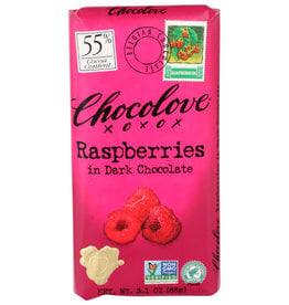 CHOCOLOVE® CHOCOLOVE RASPBERRIES IN DARK CHOCOLATE , 3.1 OZ.