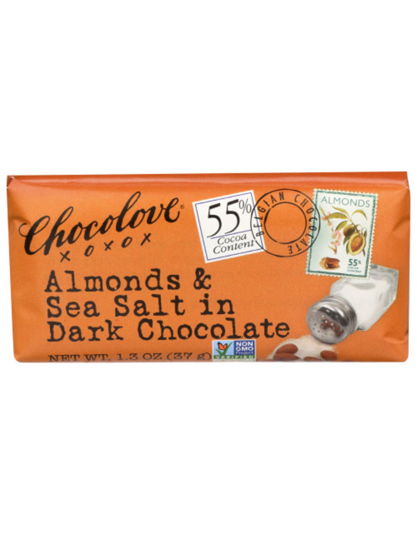 CHOCOLOVE® CHOCOLOVE ALMONDS AND SEA SALT IN DARK CHOCOLATE , 1.3 OZ.