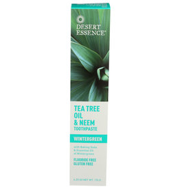 DESERT ESSENCE® DESERT ESSENCE TEA TREE OIL & NEEM WINTERGREEN TOOTHPASTE, 6.25 OZ.