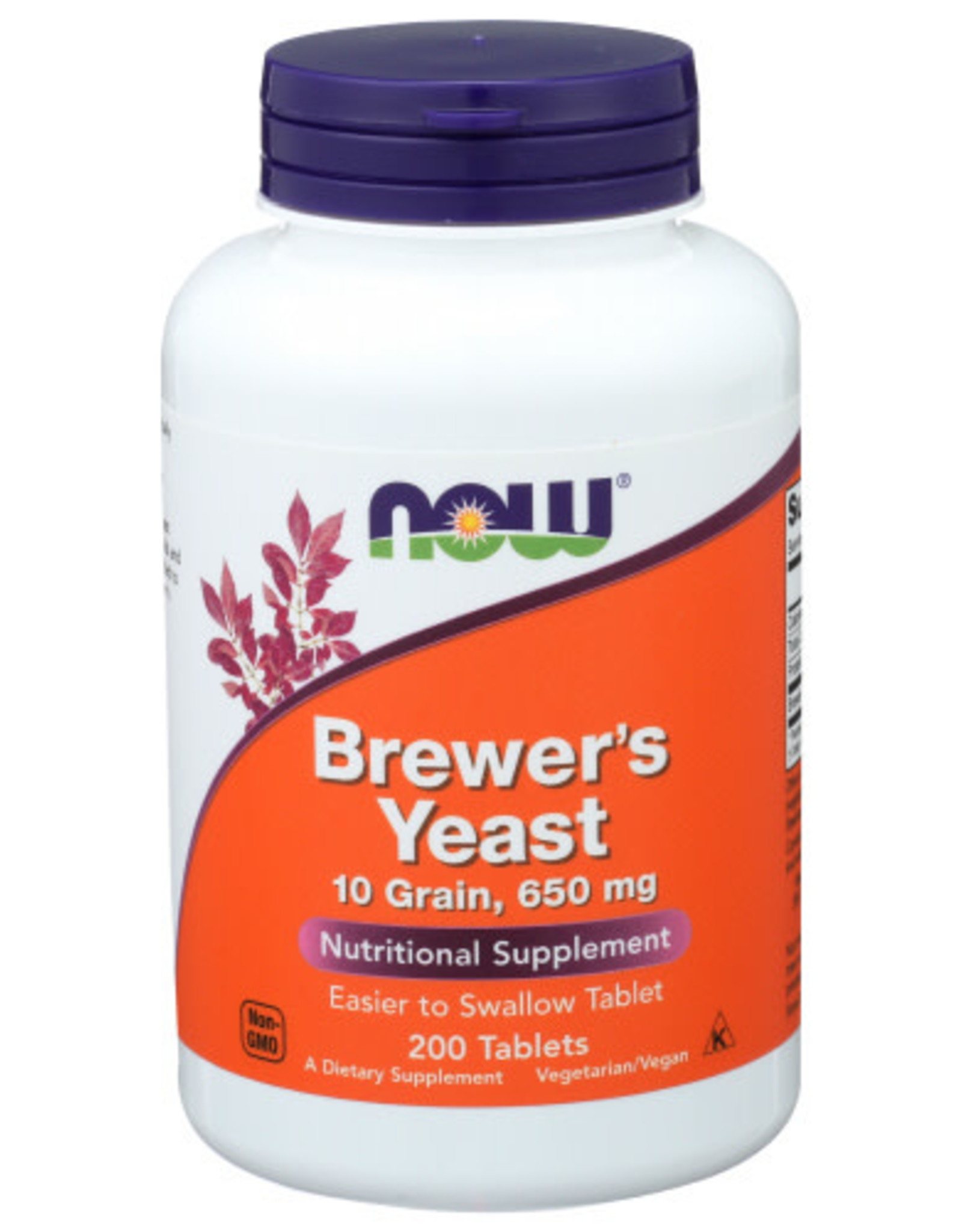 NOW FOODS NOW BREWER'S YEAST 10 GRAIN, 650 MG. NUTRITIONAL SUPPLEMENT, 200 COUNT