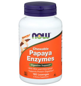 NOW FOODS NOW CHEWABLE PAPAYA ENZYMES DIETARY SUPPLEMENTS, 180 LOZENGES