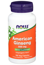 NOW FOODS NOW AMERICAN GINSENG 500 MG. HERBAL SUPPLEMENT, 100 COUNT
