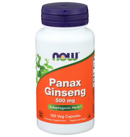 NOW® X Now Panax Ginseng 500mg Adaptogenic Herb 100 Veg Capsules