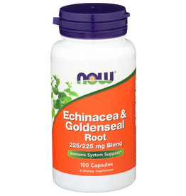 NOW® NOW ECHINACEA & GOLDENSEAL ROOT 225/225 MG. BLEND DIETARY SUPPLEMENT, 100 COUNT