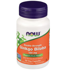 NOW® NOW DOUBLE STRENGTH GINKGO BILOBA HERBAL DIETARY SUPPLEMENT, 50 COUNT