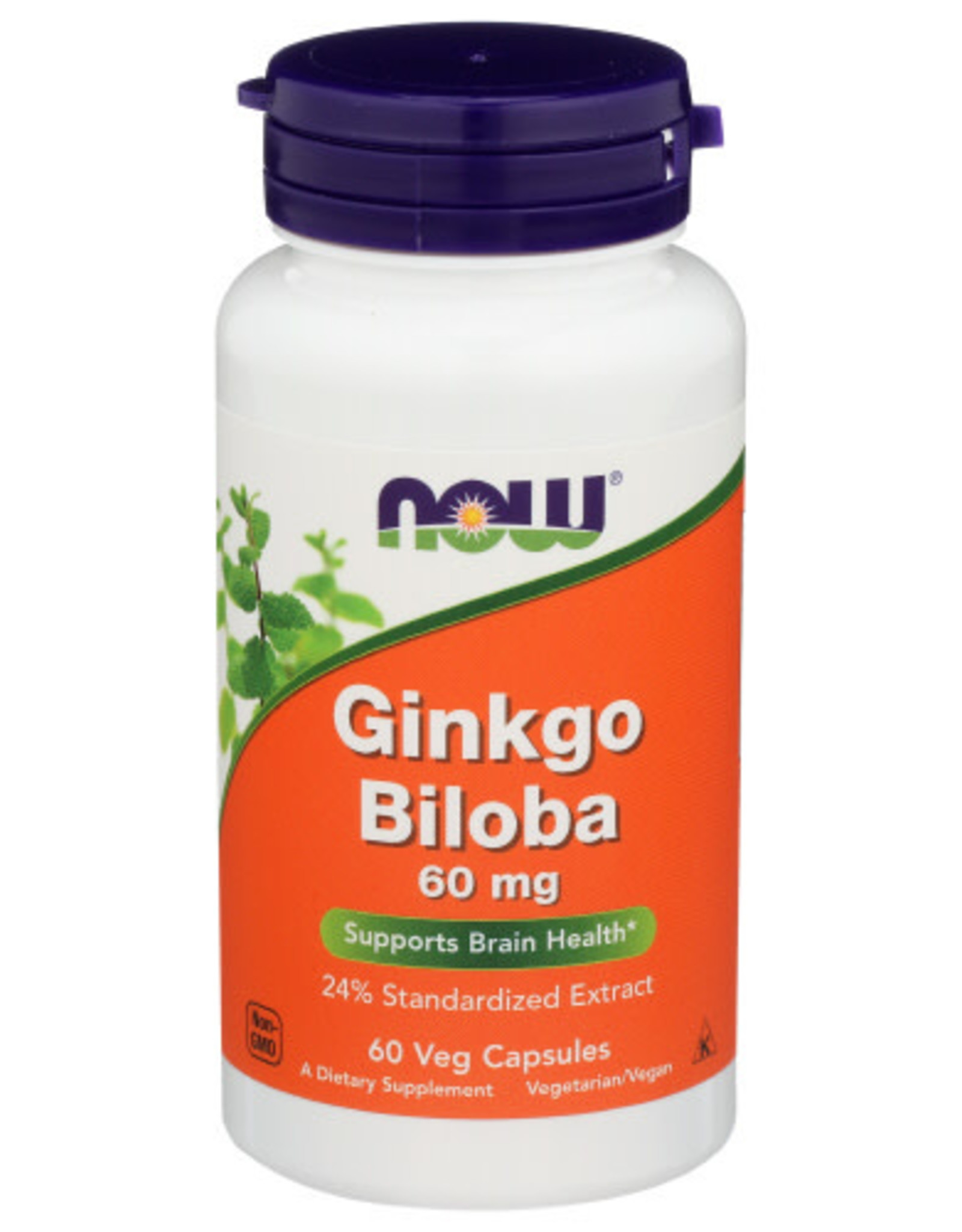 NOW FOODS X Now Ginkgo Biloba 60mg Supports Brain Health 60 Veg Tablets