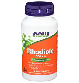 NOW® X Now Rhodiola 500mg Adaptogenic Herb 60 Veg Capsules