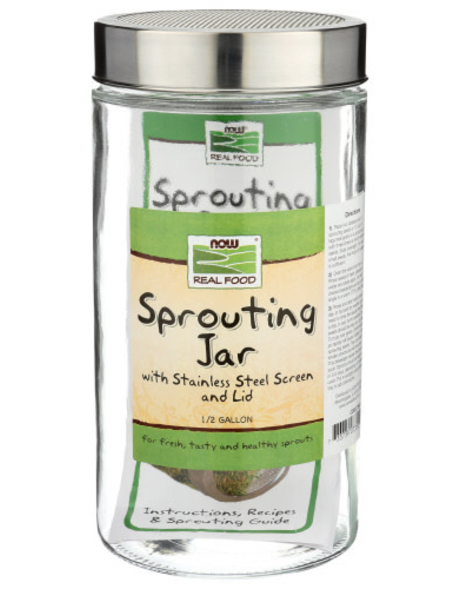 NOW REAL FOOD® X SPROUTING JARS 1/ 2 GAL 6/ CASE 1 EA