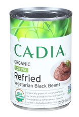 CADIA CADIA ORGANIC LOW FAT REFRIED VEGETARIAN BLACK BEANS, 16 OZ.