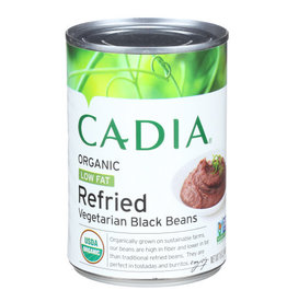 CADIA CADIA ORGANIC LOW FAT REFRIED VEGETARIAN BLACK BEANS, 16 OZ.