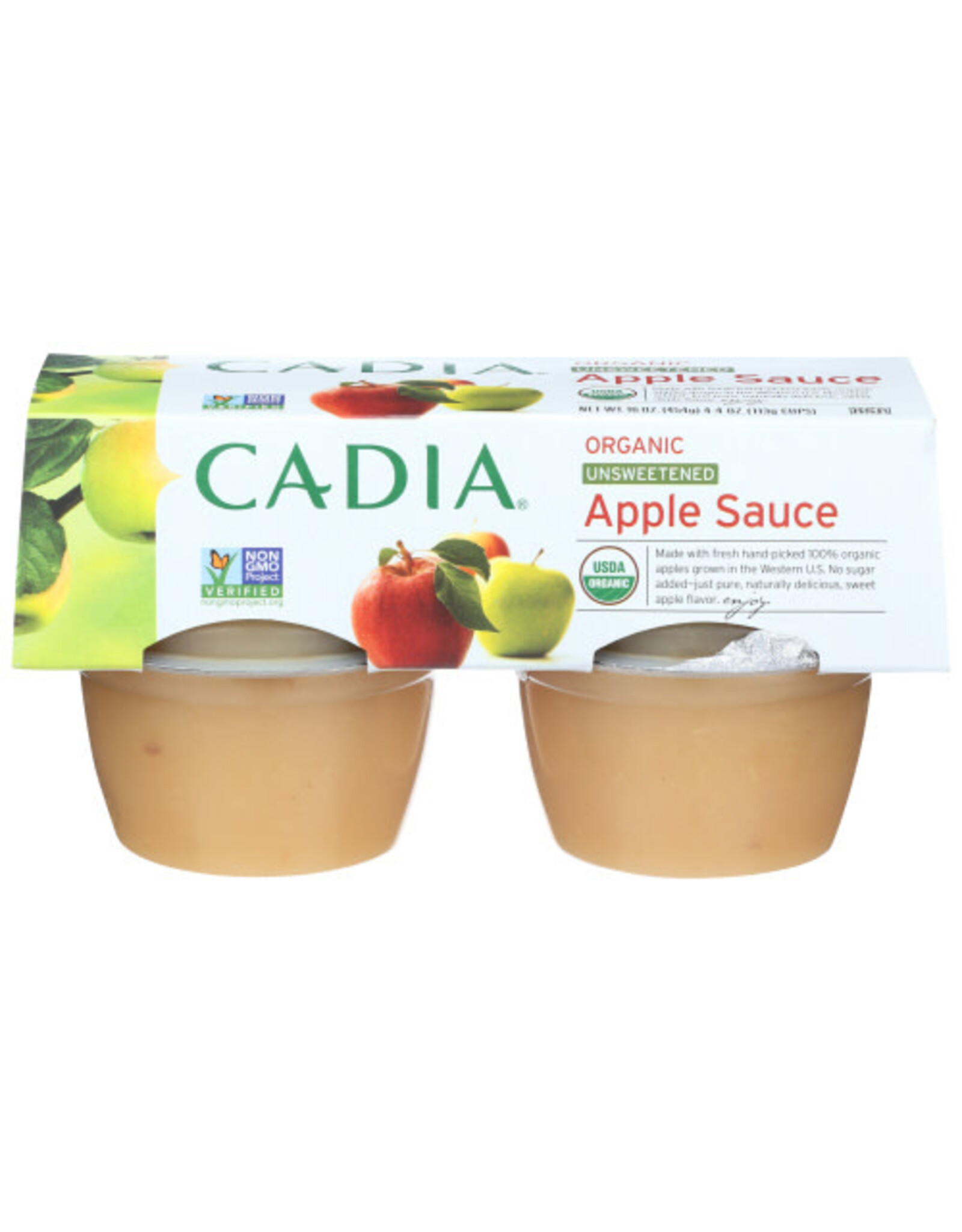 CADIA CADIA ORGANIC APPLE SAUCE, 4 COUNT