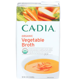 CADIA CADIA ORGANIC VEGETABLE BROTH, 32 OZ.