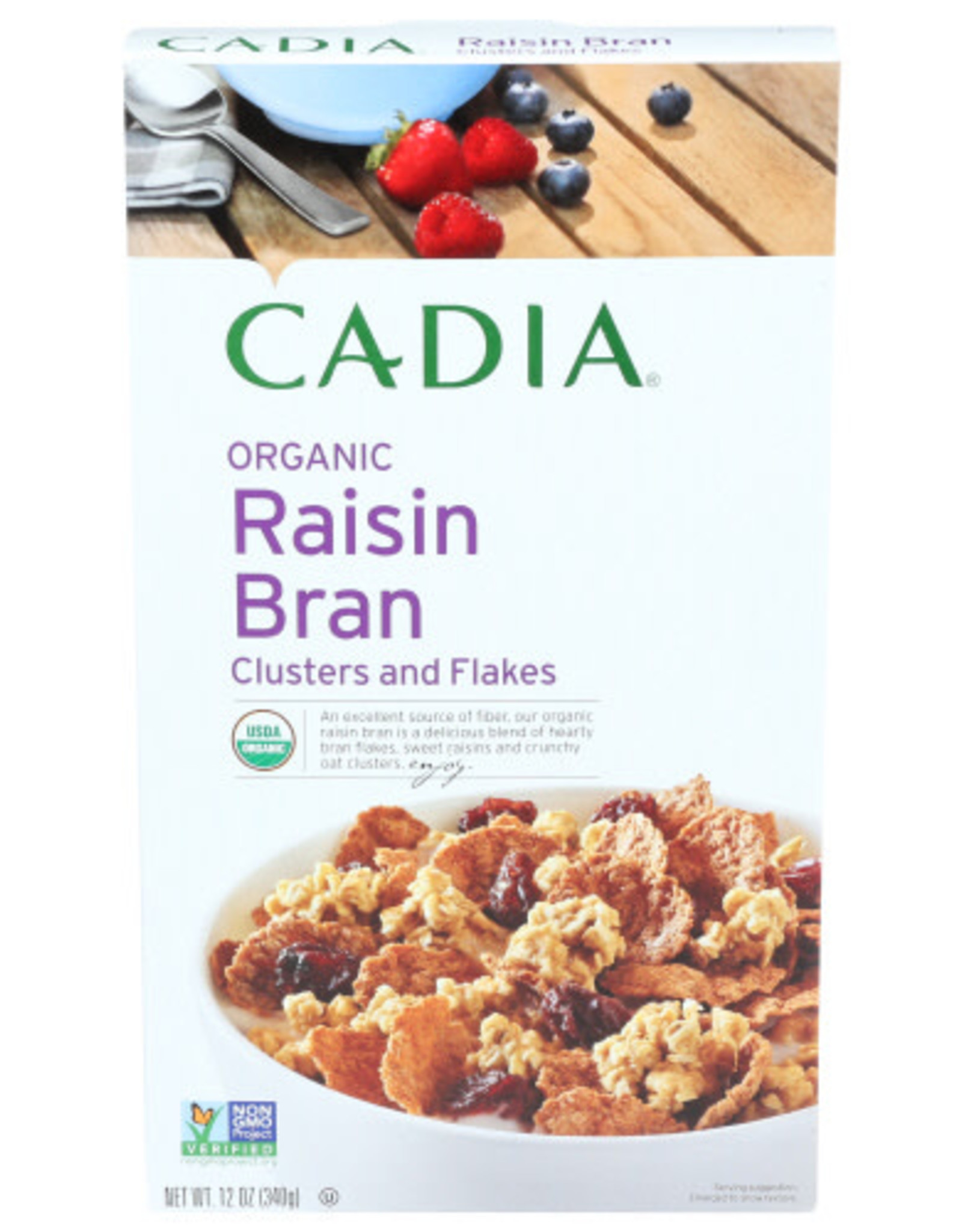 CADIA CADIA ORGANIC RAISIN BRAN CLUSTERS AND FLAKES, 12 OZ.