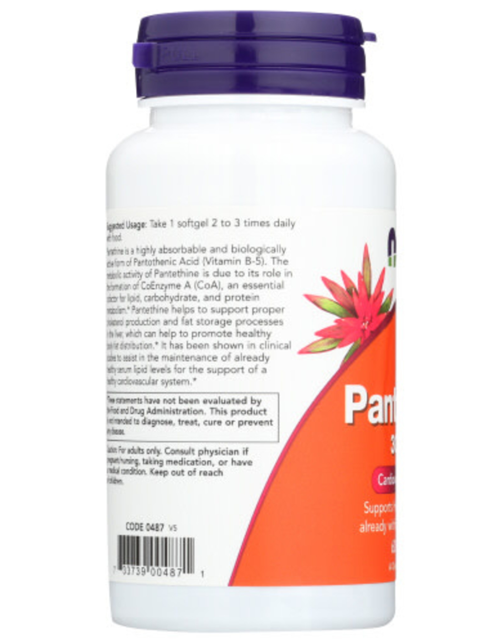 NOW FOODS X Now Pantethine 300mg Cardiovascular Health 60 Softgels