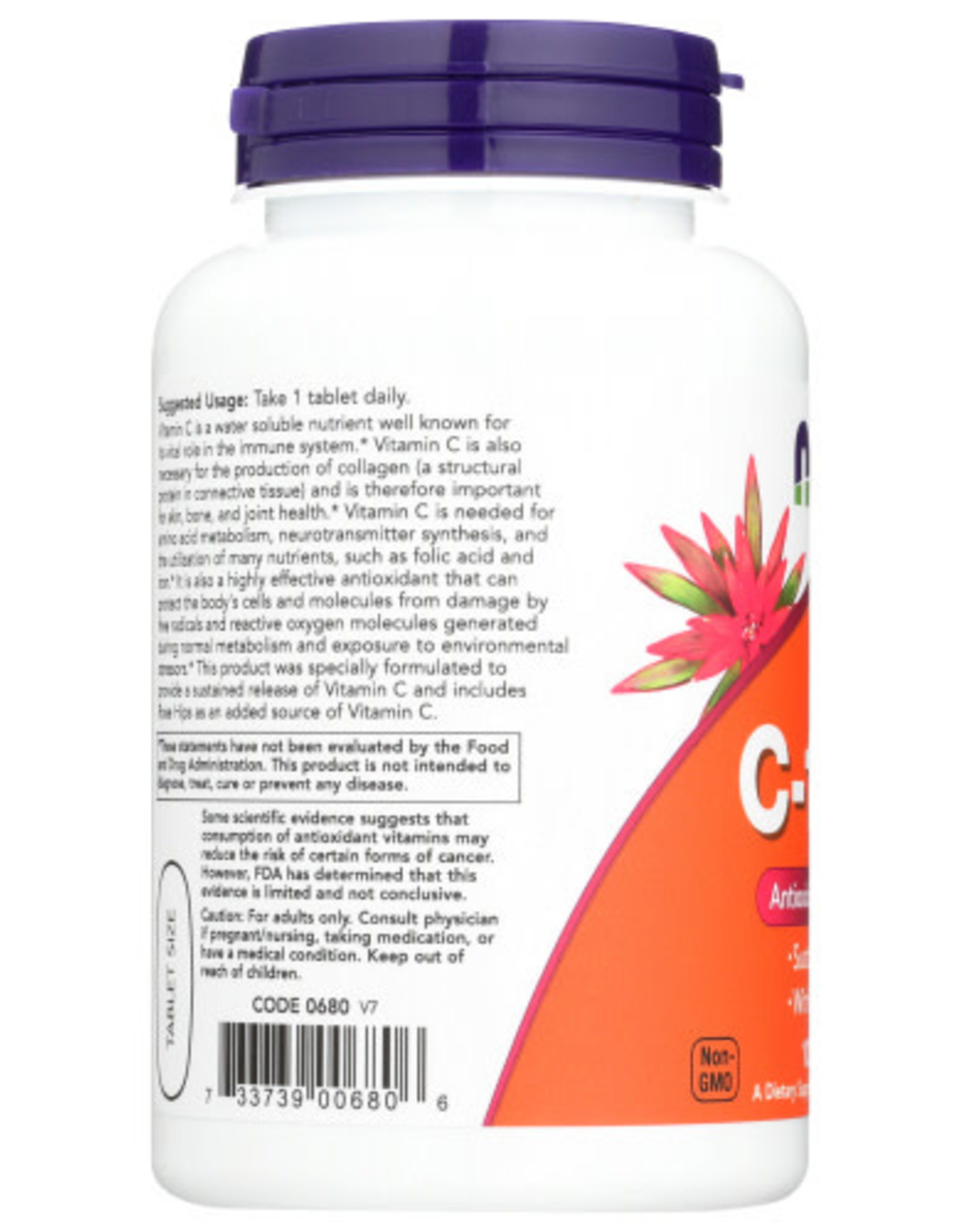 NOW FOODS NOW C-1000 DIETARY SUPPLEMENT, 100 TABLETS
