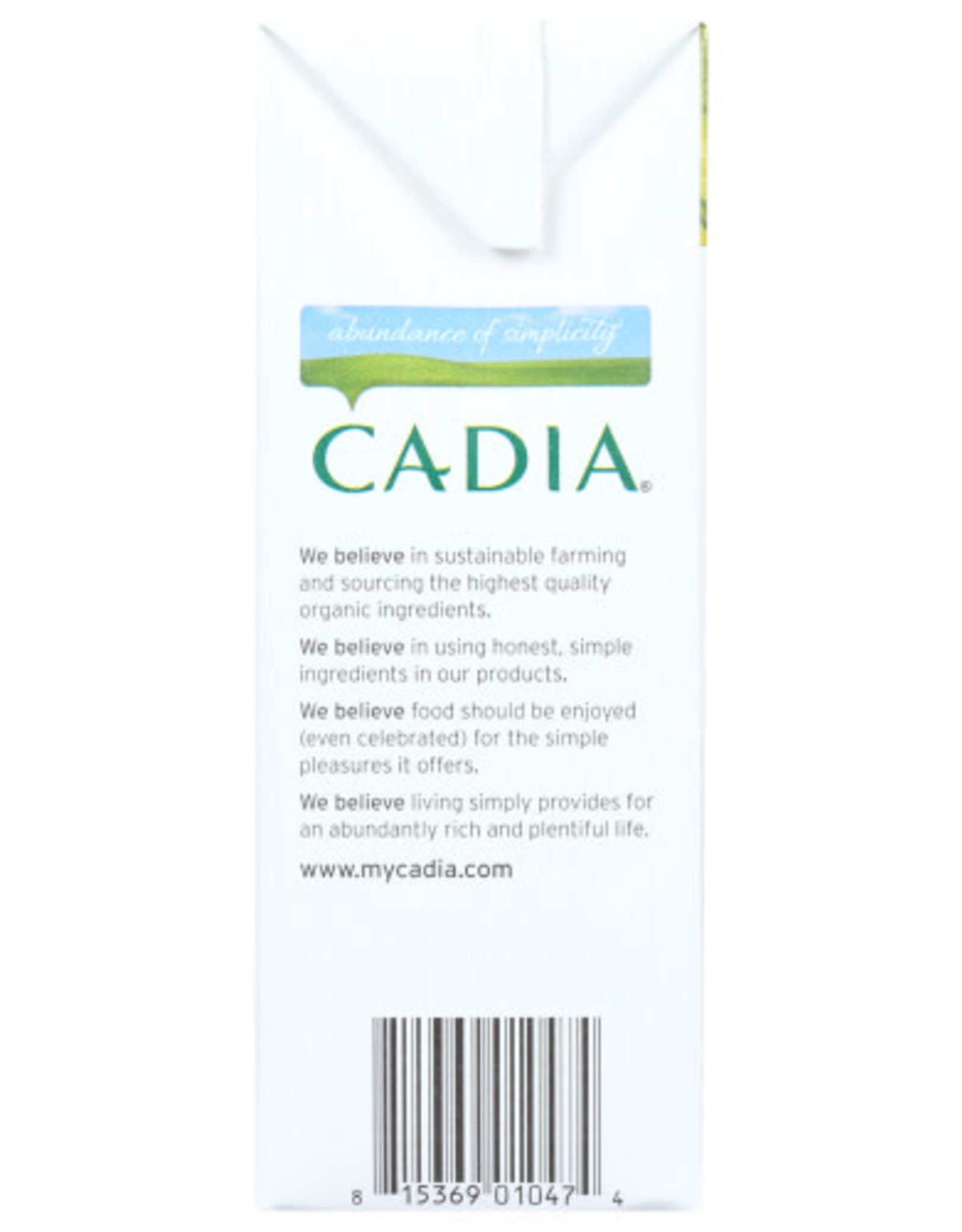 CADIA CADIA ORGANIC VEGETABLE BROTH, 32 OZ.