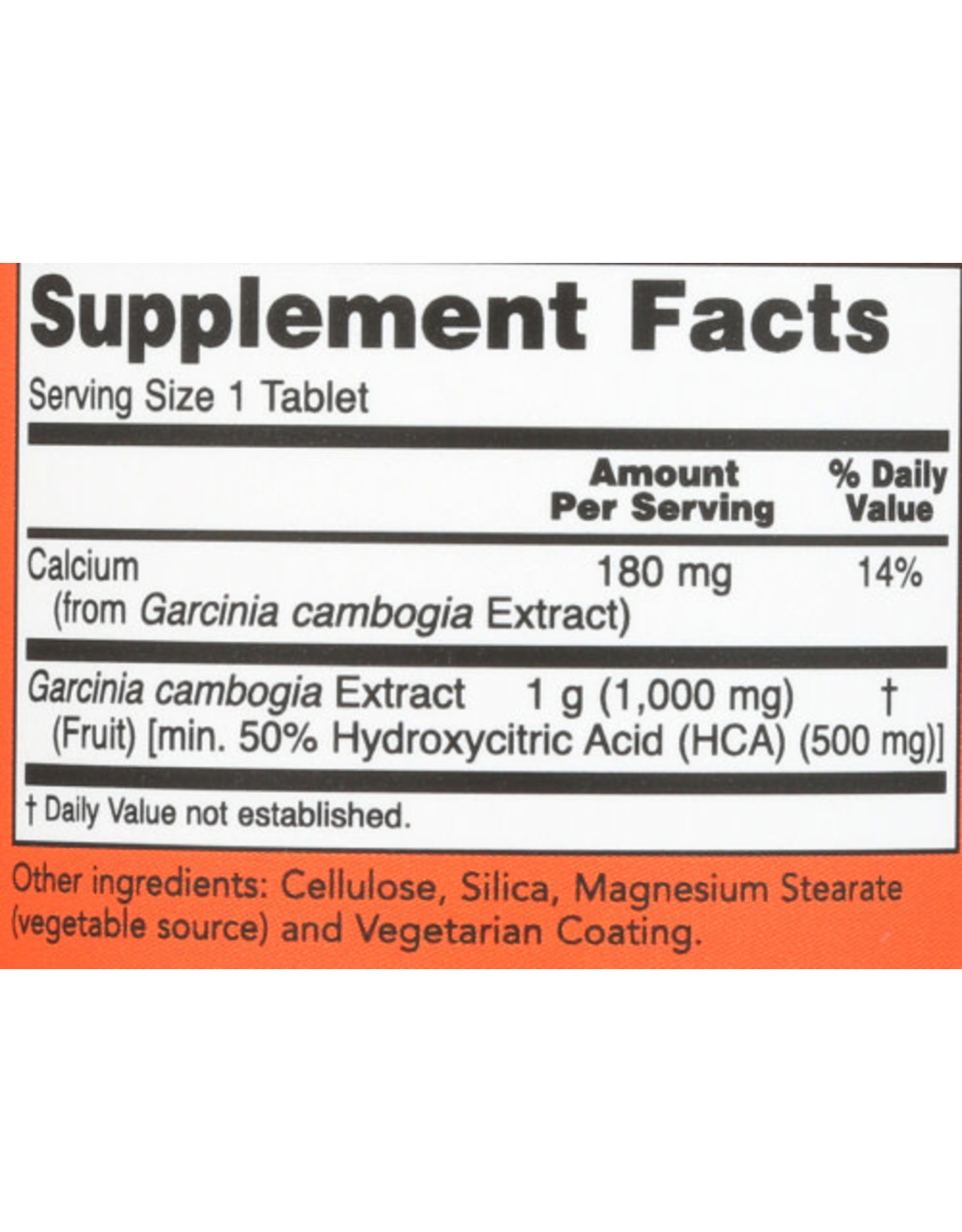 NOW® NOW GARCINIA DIETARY SUPPLEMENT, 120 TABLETS