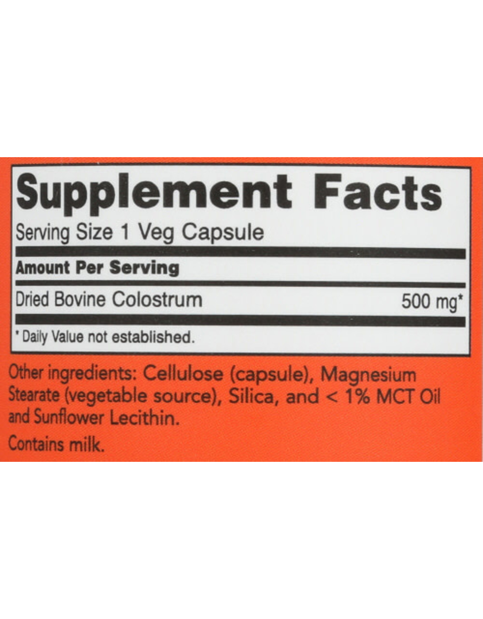 NOW FOODS NOW FOODS COLOSTRUM 500 MG, 120 CAPSULES