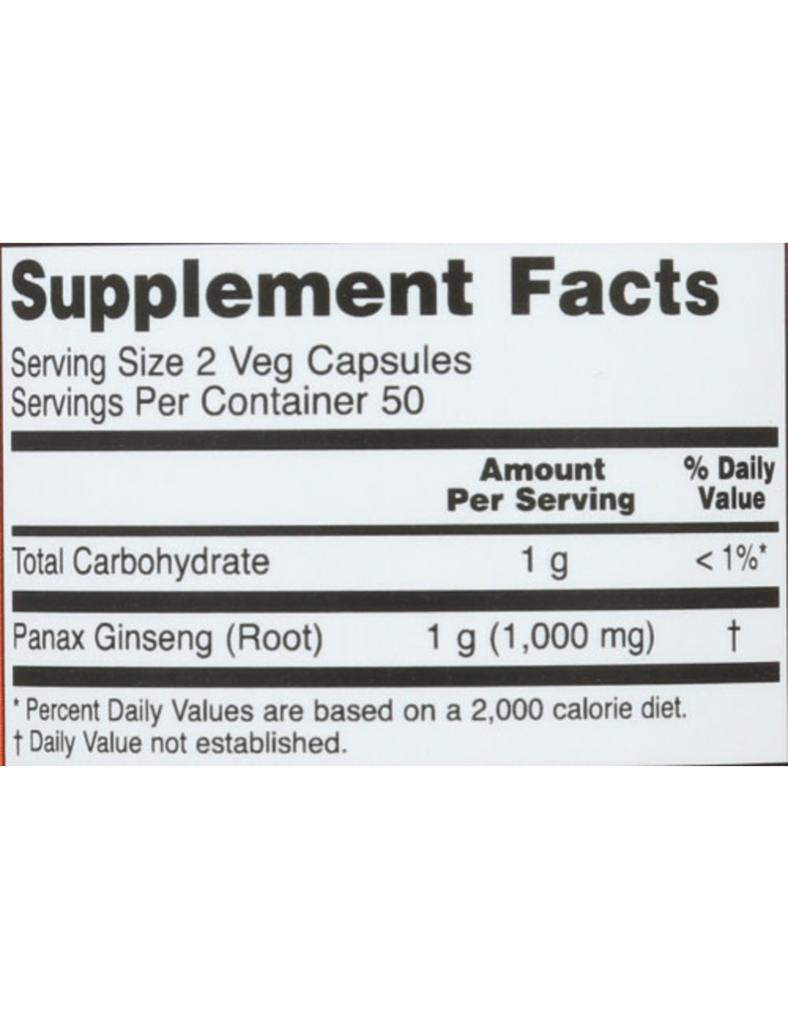 NOW® X Now Panax Ginseng 500mg Adaptogenic Herb 100 Veg Capsules