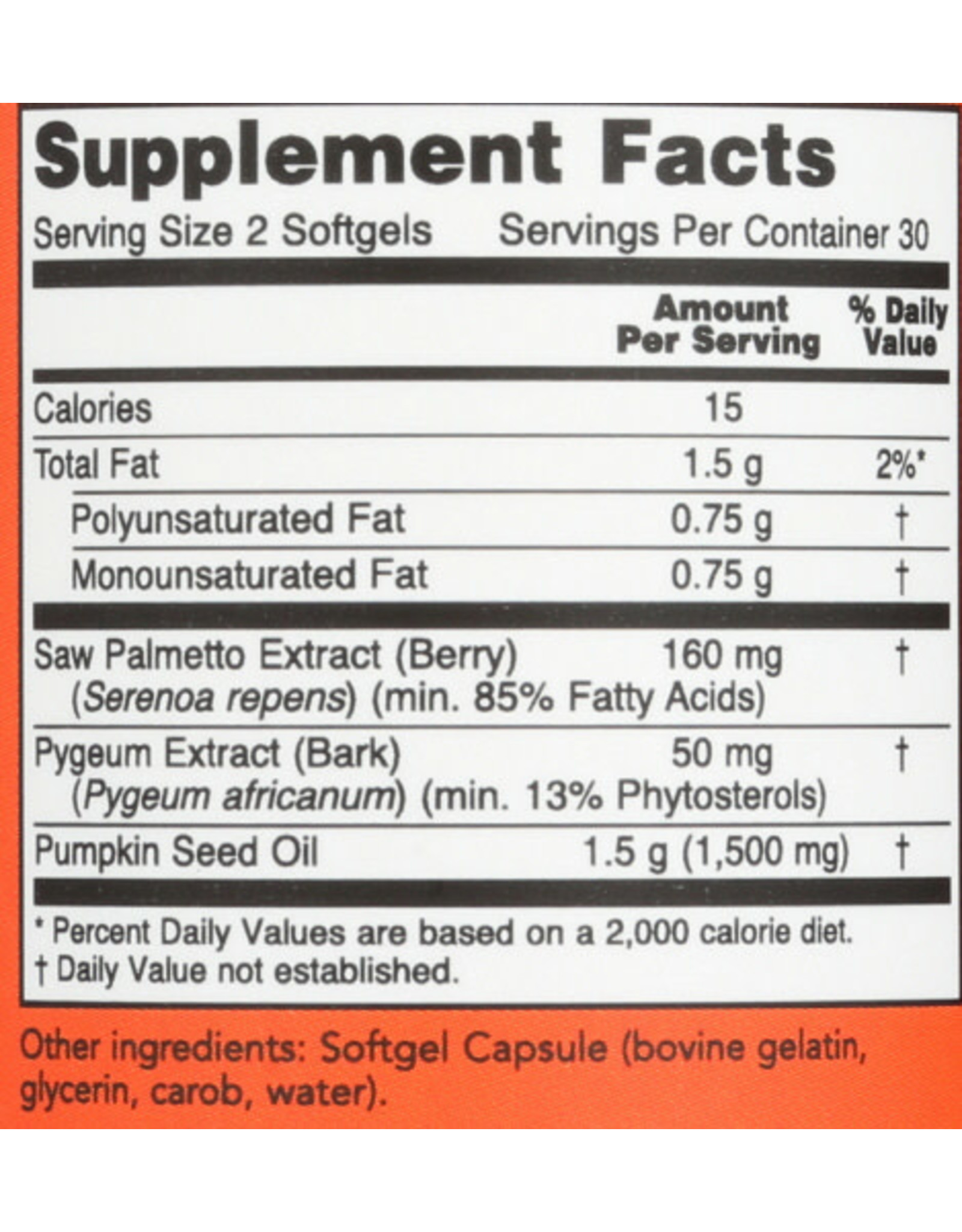 NOW FOODS X Now Pygeum & Saw Palmetto 60 softgels