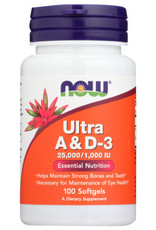 NOW FOODS X Now Ultra A & D-3 25,000/1,000 IU Esential Nutrition 100 Softgels