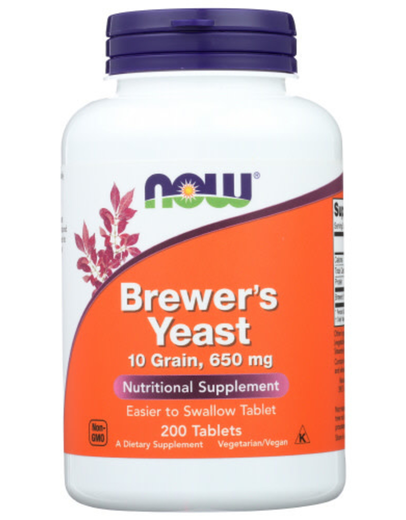 NOW FOODS NOW BREWER'S YEAST 10 GRAIN, 650 MG. NUTRITIONAL SUPPLEMENT, 200 COUNT