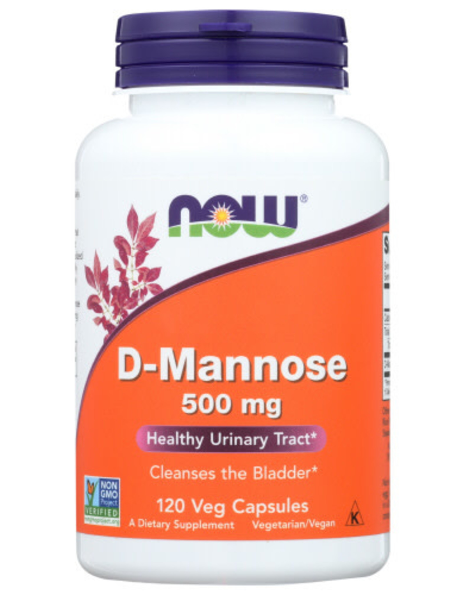 NOW® NOW D-MANNOSE POWDER 500 MG, 120 CAPS.