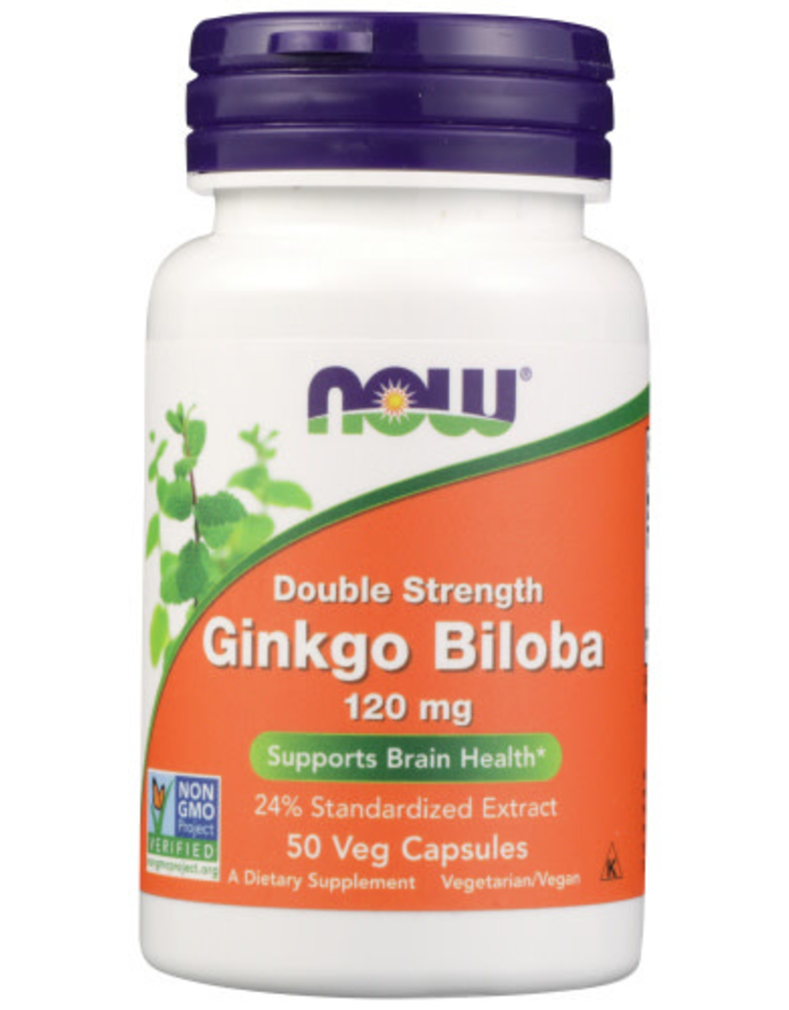 NOW® NOW DOUBLE STRENGTH GINKGO BILOBA HERBAL DIETARY SUPPLEMENT, 50 COUNT