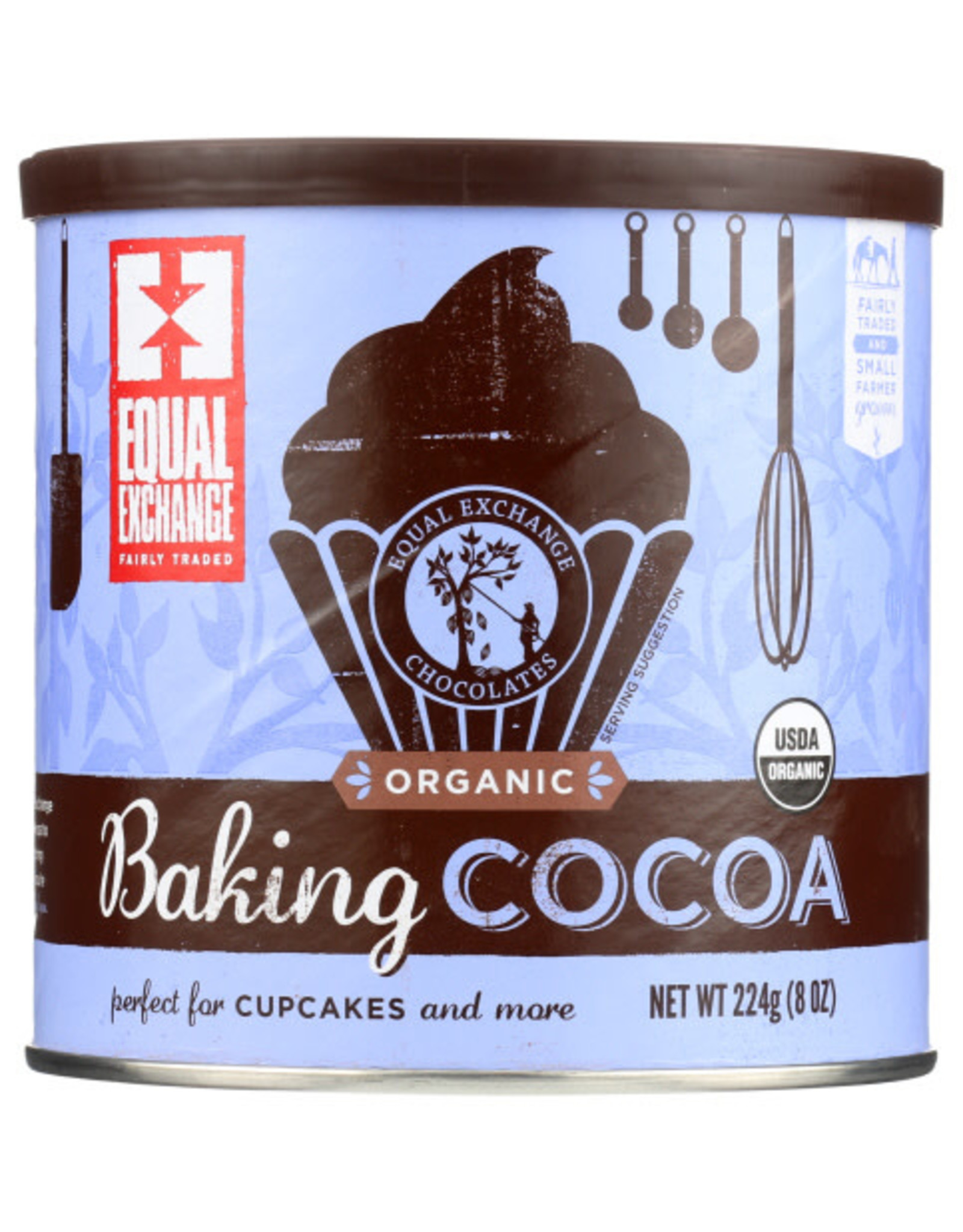 EQUAL EXCHANGE EQUAL EXCHANGE AUTHENTIC FAIR TRADE COCOA, BAKING COCOA, 224 G.