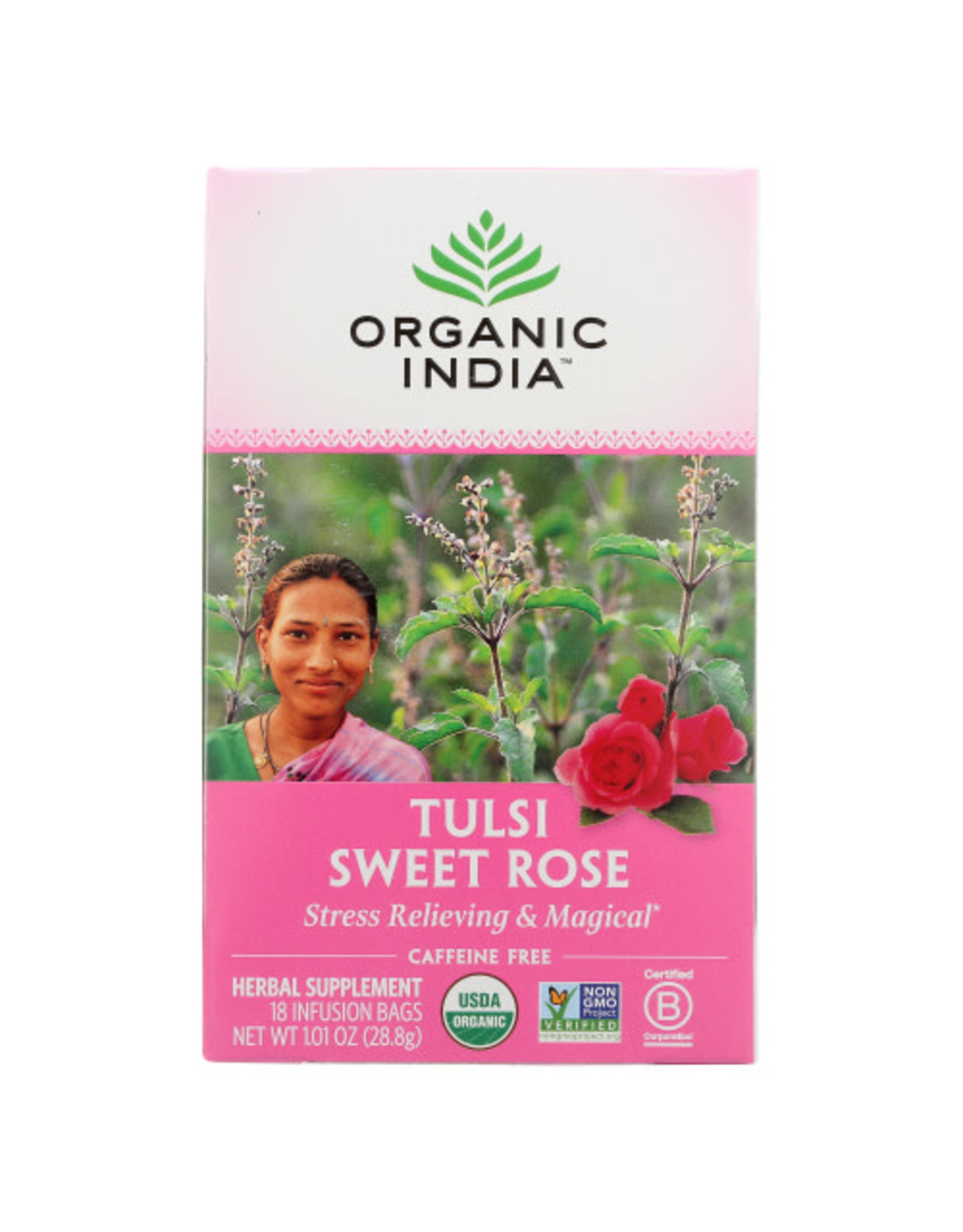ORGANIC INDIA™ ORGANIC INDIA TULSI TEA, SWEET ROSE, 18 BAG