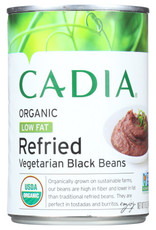 CADIA CADIA ORGANIC LOW FAT REFRIED VEGETARIAN BLACK BEANS, 16 OZ.
