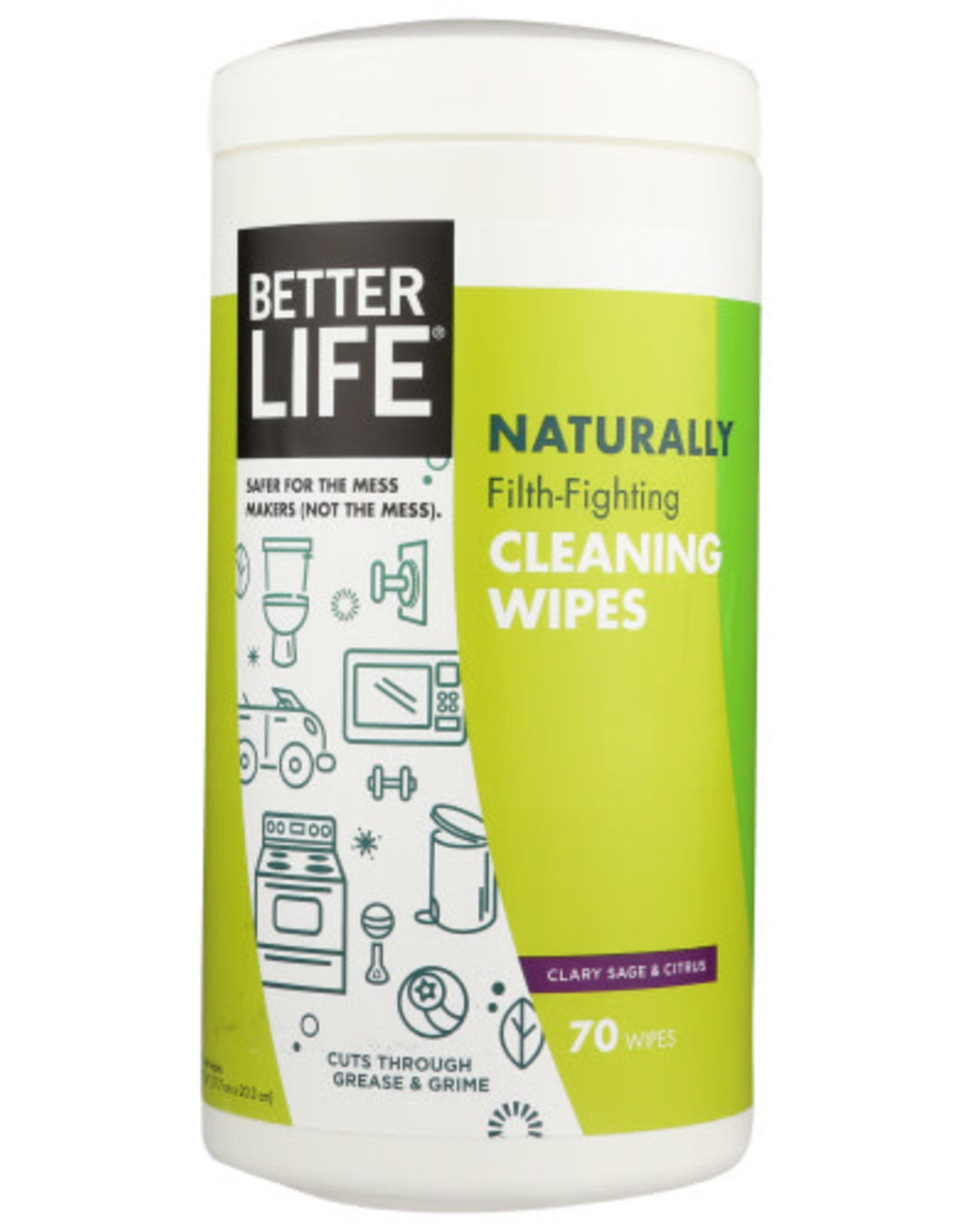 BETTER LIFE BETTER LIFE CLEANING WIPES, 70 WIPES