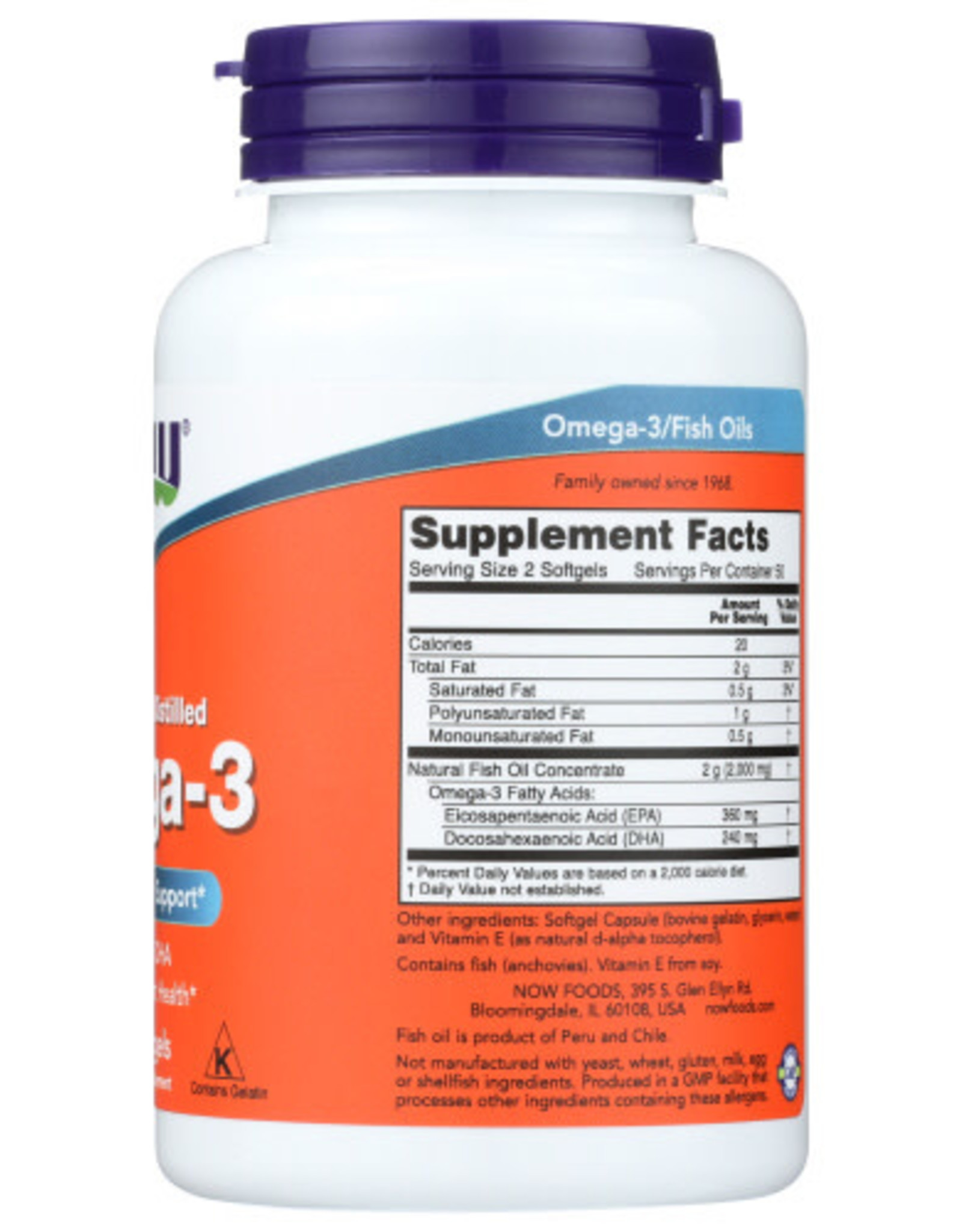 NOW FOODS Now Omega-3 Cardiovascular Support 100 Softgels