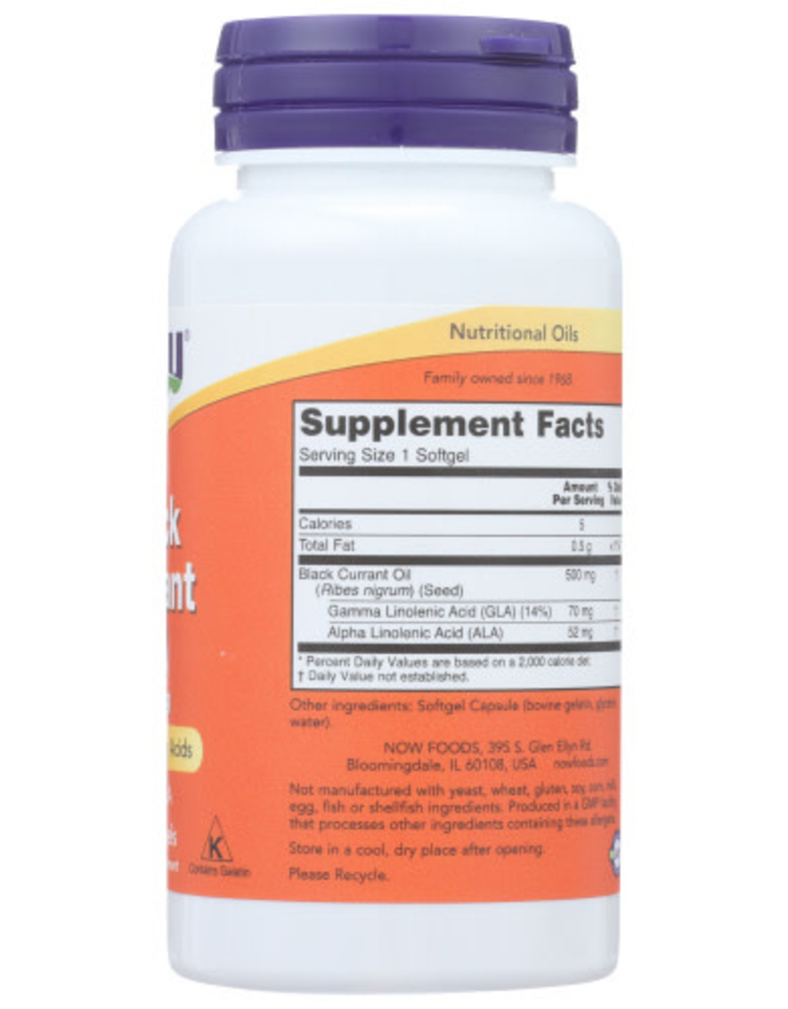 NOW FOODS NOW FOODS BLACK CURRANT OIL 500 MG, 100 SOFTGELS