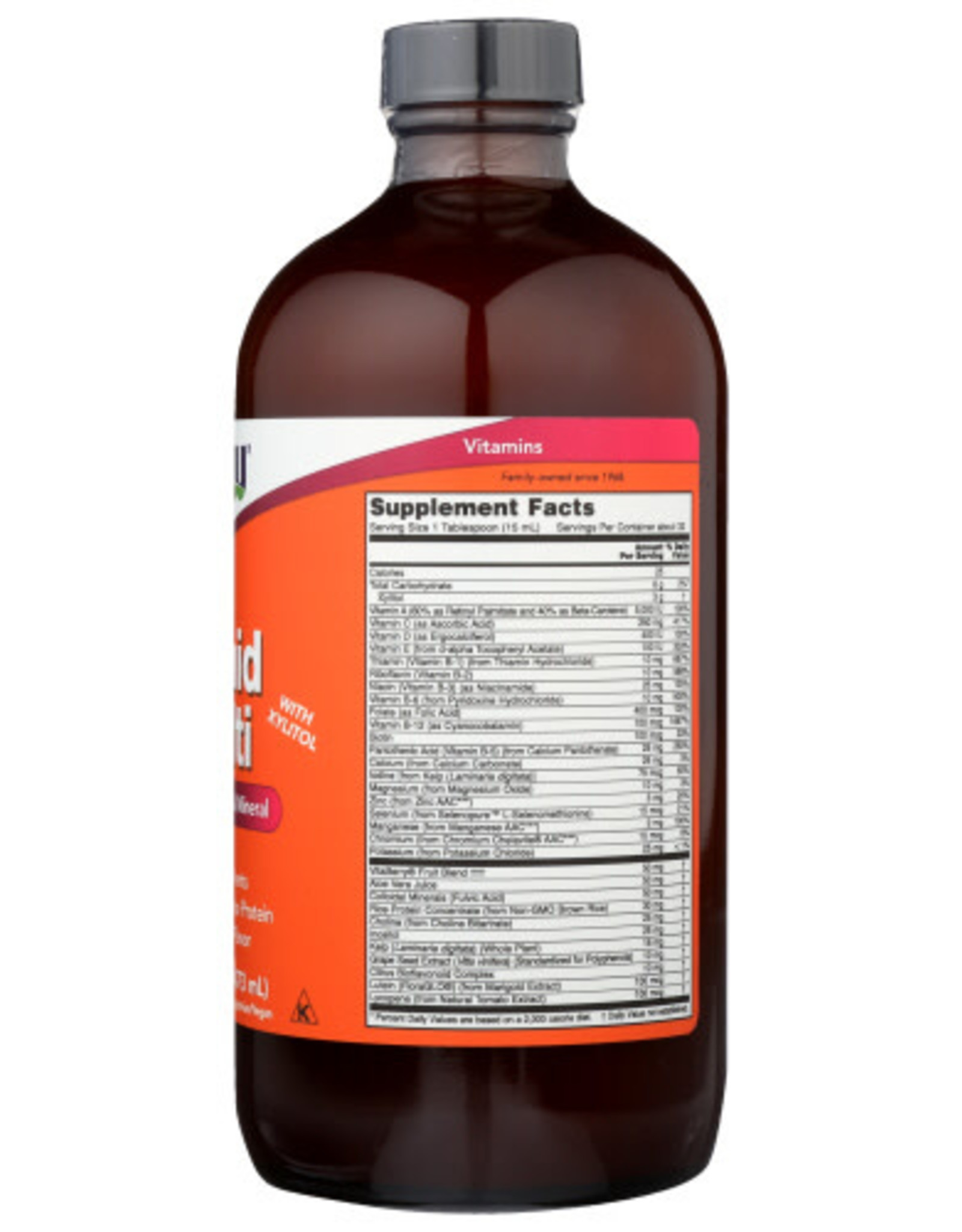 NOW® NOW FOODS LIQUID MULTI–ORANGE, 16 FL. OZ.