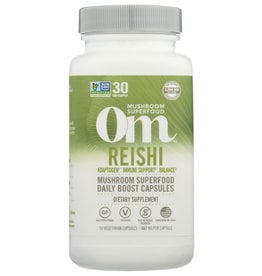 Om Reishi Mushroom Powder 90 Veg Capsules