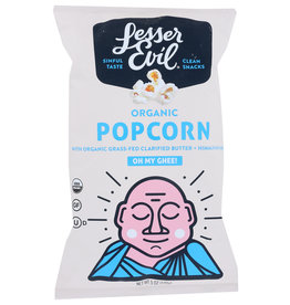 LESSER EVIL POPCORN BUDDHA OH MY GHEE 5 OZ