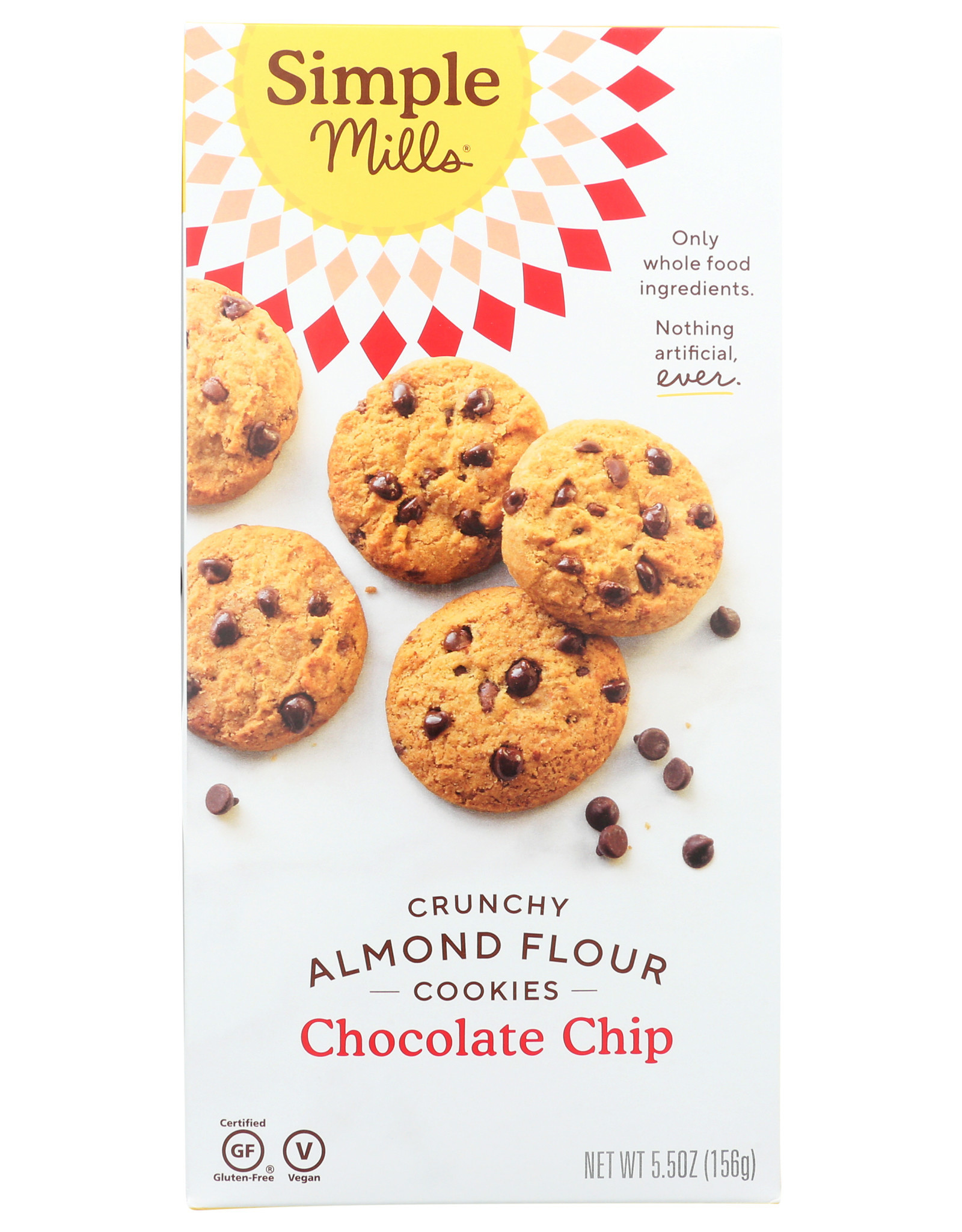 SIMPLE MILLS SIMPLE MILLS CHOCOLATE CHIP CRUNCHY COOKIES, 5.5 OZ.