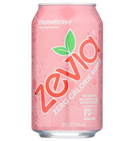 ZEVIA SODA STRWBRY 6PK 72 FO