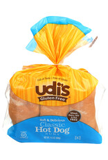 UDIS UDI'S BUNS, HOTDOG, 6 COUNT, 14.3 OZ.